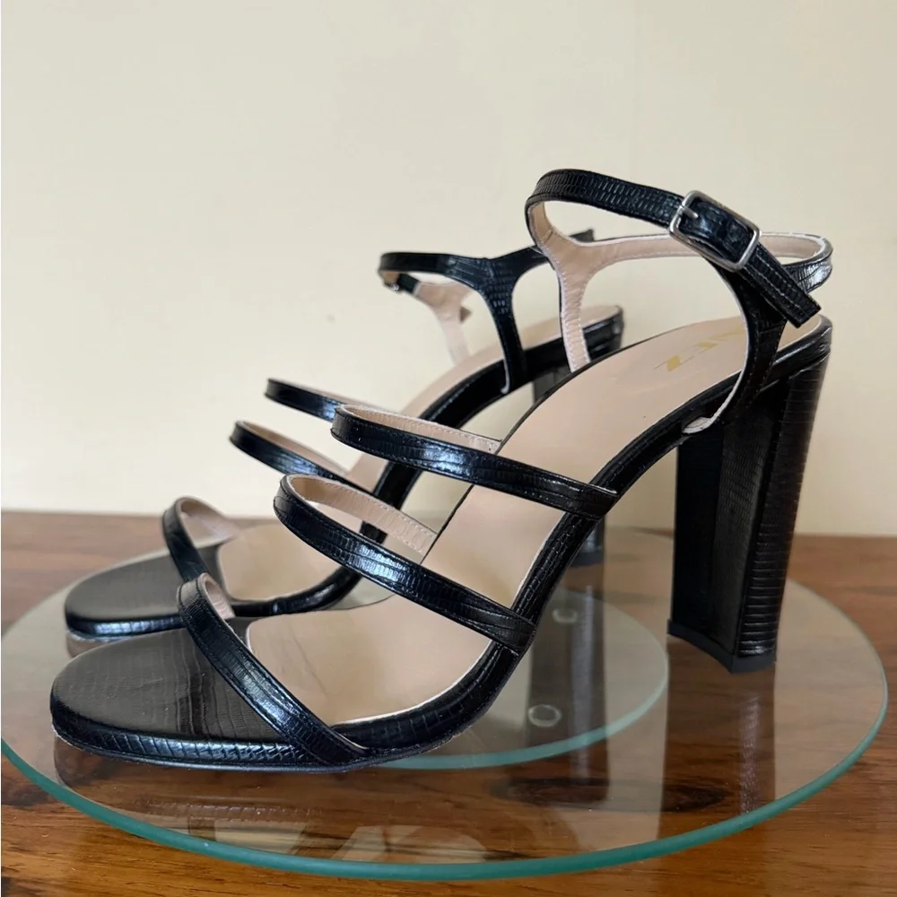 Inez Sasha heel in Black Lizard Emboss size 9.5 W - Picture 6 of 17